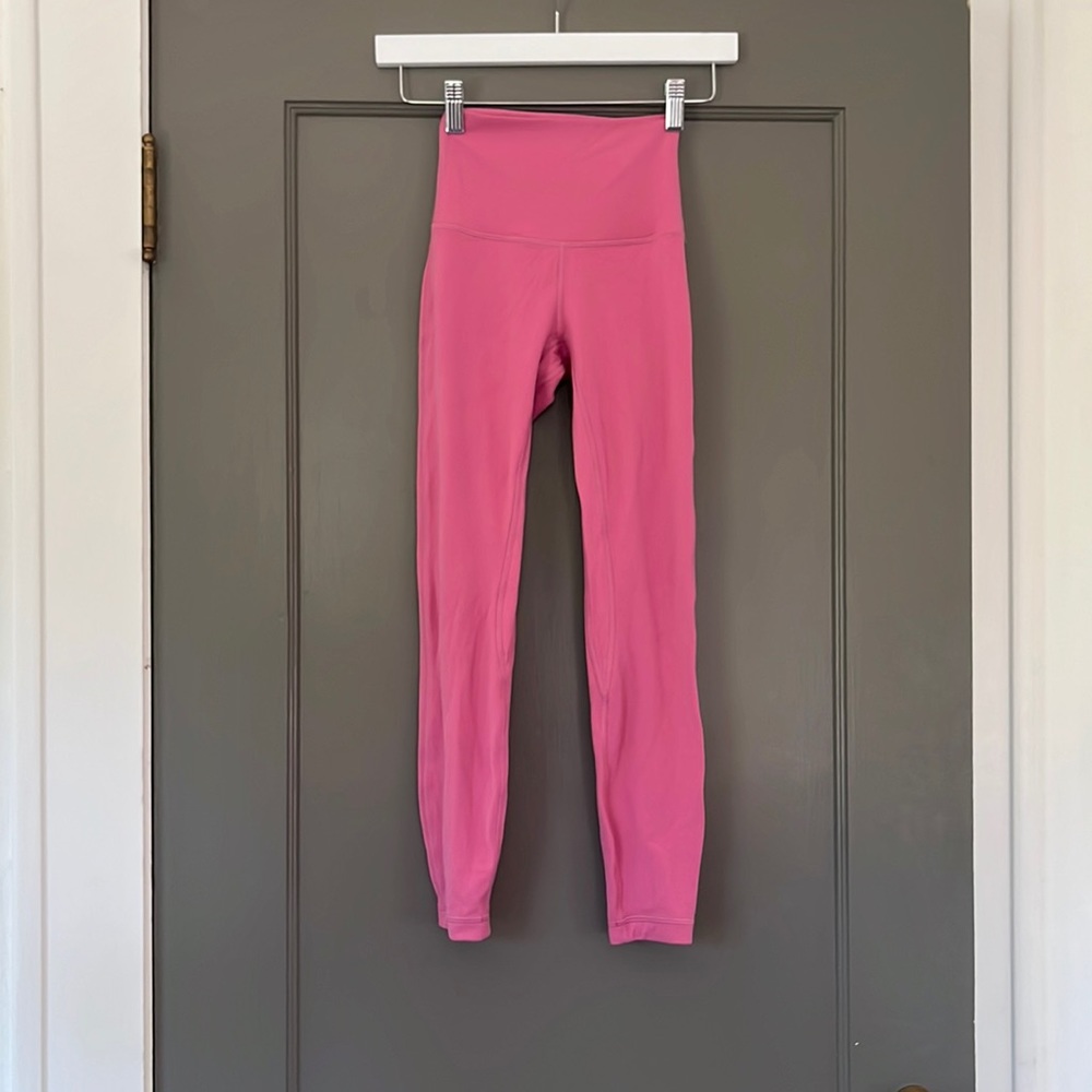 lululemon pink blossom align leggings size 0 25”